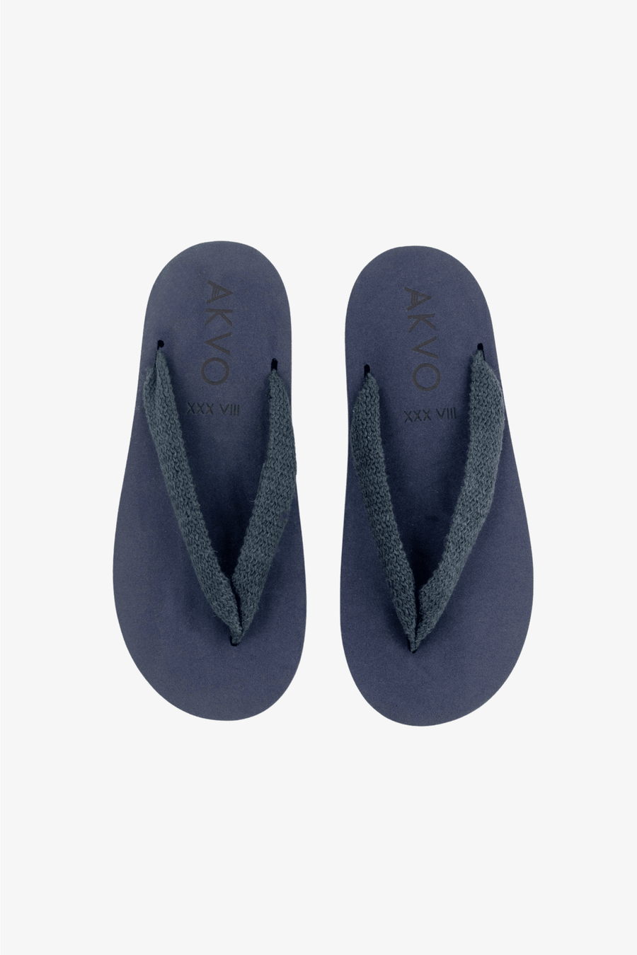 Top view of TETHYS sandals in Blue Hour showing wide footbed ( color: blue hour )